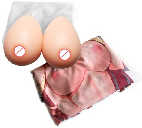 XYHAOAI 3D Silikon Pads für Dakimakura Anime, Inklusive 2WAY Kissenbezug und Fleece-Kissenbezug, passend für Japanisches Umarmungskissen 150x50cm
