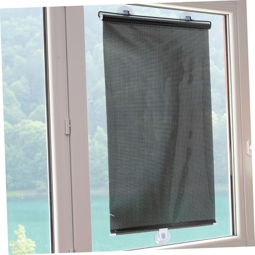 Amosfun Saugnapf Rollos Aus Robustem PVC Sonnenschutzfolie Für Fenster Und Türen Mit Befestigung Lichtundurchlässig Reißfest Tragbar Uv Schutz Und Sichtschutz