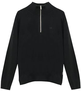 DILLING Pullover mit halbem Reißverschluss für Herren aus Merinowolle