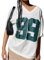 ensswliz Jersey Shirts for Women Y2k Oversized Number Graphic Tees V Neck Casual Jersey Summer Sporty Aesthetic Preppy Streetwear (A-White, L)