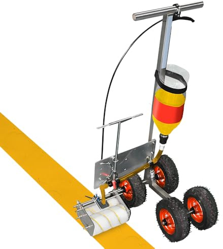 BAUSATZ Line Marker Machine, Field Concrete Paint Line Marking Machine, Lane Marking Applicator with Circle Tool, Line Width 5/10/15cm,Marking Works with Road or Grass Marking Paint (SJKTQC02)