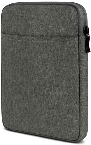 moex Tablet Hülle für Lenovo Legion Tab Gen 3 Tasche mit Reißverschluss und Fach für Zubehör, Nylon Stoff Sleeve weich Gepolstert, Schutzhülle Minimalistisch Dash Case, Dunkelgrau