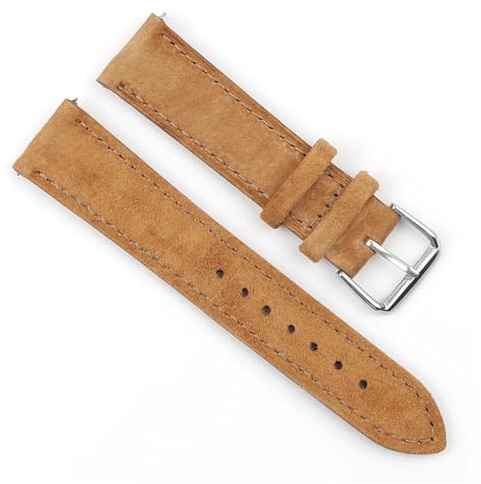 HFBZVAFC Uhrenarmbänder aus Leder, weiches Wildleder, 18 mm, 19 mm, 20 mm, 22 mm, 24 mm, Ersatz-Uhrenarmbänder for Männer und Frauen