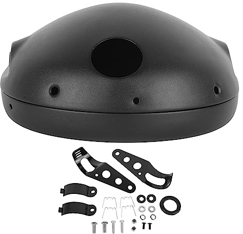 WOHPNLE Motorrad Lampenabdeckung, 7 Zoll Motorrad Scheinwerfergehäuse, LED Scheinwerfer Gehäuse Abdeckung, Lampengehäuse für Motorradschutz und Dekoration