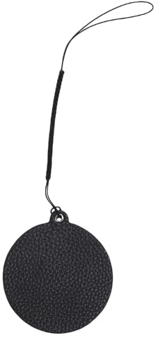 HELEVIA Lens Cap Sticker, Prevent Lost Anti Drop Self Adhesive PU Lens Cover Keeper Holder with Rope, Fit for Mini 41 Camera (Black)