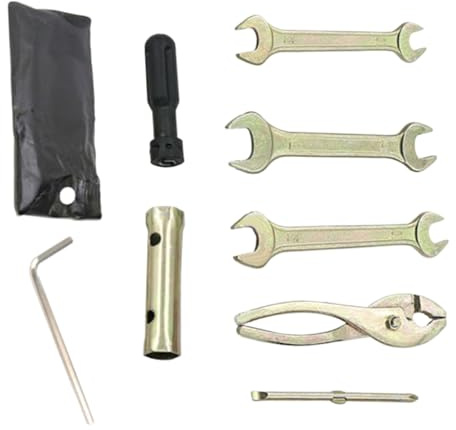 Set mit Schlüsseln und Stecknüssen für Motorrad, Psour Motorrad – Wartungswerkzeuge für Motorroller, Reparaturzange für Motorroller, Schlüssel für Zündkerzenstecker mit Tasche