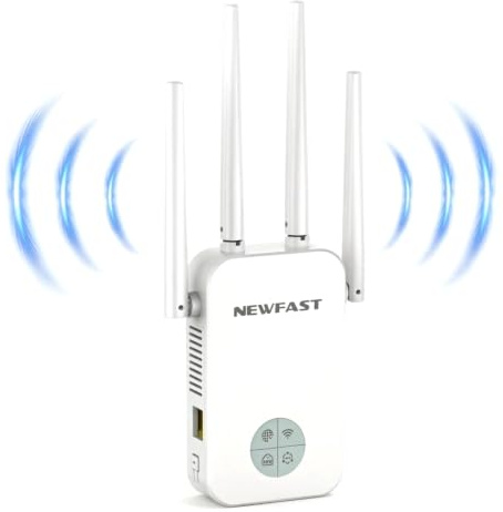 NEWFAST Ripetitore WiFi Potente per Casa, 1200Mbps WiFi Extender Dual Band