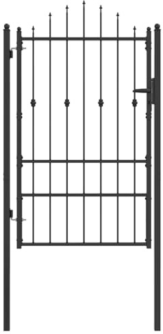 vidaXL Zauntor ASTEN 100 x 150 cm Metall Schwarz Abschließbar