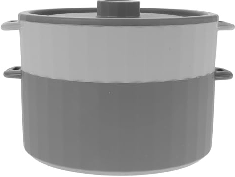 MAGICLULU Vaporera de Silicona para Microondas con Diseño de Doble Capa para Cocinar Verduras y Pescado, Retención de Nutrientes Adecuado para Preparación de Comidas en Cocinas Modernas
