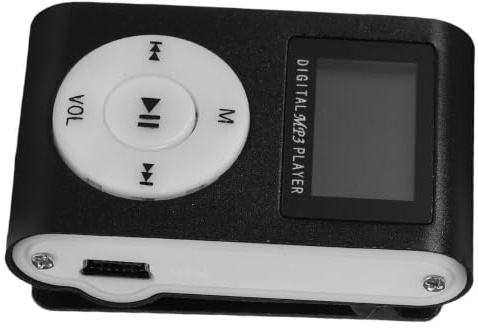 Kleiner und 32 Gb Speicher mit LCD Bildschirm USB Clip Mp3 Player | Aluminiumgehäuse, Wiederaufladbarer Akku, 3,5-mm Klinke, USB 2.0 und 1.1 Unterstützung