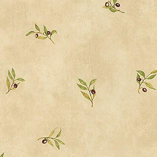 Buena Vista 32.7' x 20.5 Seeds Toile Textured Wallpaper in Brown and Green