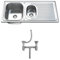 Dihl 1.5 One & Half Bowl Stainless Steel Kitchen Sink with Drainer & Waste 1502