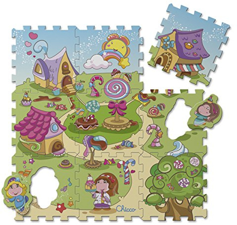 Chicco 00007164000000 - Puzzle Matten Candy, 9-teilig