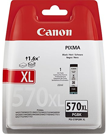 Canon Genuine Ink Cartridge PGI-570XL – Black For Selected PIXMA TS and MG Series, High