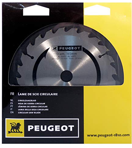 Peugeot Lame à pastilles carbure Ø 165 mm alésage 20 mm 24 dents