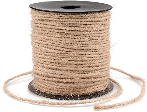 KINGLAKE 3mm 100M Juteschnur, Hanfseil Jutegarn Naturkordel Jute Seil Schnur Bastelschnur Für Verpackung, Dekoration, Gartenbündelung Braun