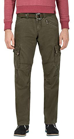 Timezone Herren Loose BenitoTZ Cargo Hose, Grün (Sludge Green 4078), 36W / 32L