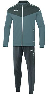JAKO Kinder Trainingsanzug Polyester Champ 2.0, Steingrau/Anthra Light, 116