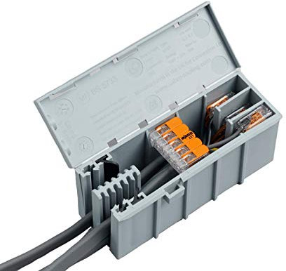 WAGOBOX Electrical Junction Box for 221-4 Connectors, Pack of 3