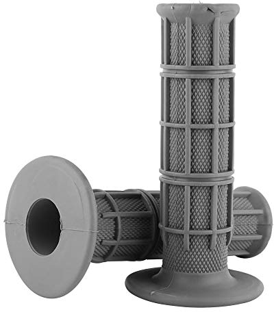 Motorrad Lenkergriffe, Akozon 1 Paar 22/25mm 7/8 Universal Gummi Motorrad Lenker Handgriffe rutschfeste Gummistangen Grips für Dirtbike Roller Motorrad (Grau)