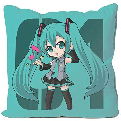 PopBuddies - Hatsune Miku - Kissenbezug, Pillow- 50x50 - original & lizensiert (ohne Innenkissen), White