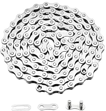 QitinDasen Singlespeed Fahrradkette, 1/2 X 1/8 Zoll 114 Glieder Fahrrad Kette