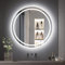 Dripex Espejo de Baño con Luz LED Redondo 60 cm, Antivaho, Dimmable, con Función de Memoria, Interruptor Táctil, IP44, IRC 90+