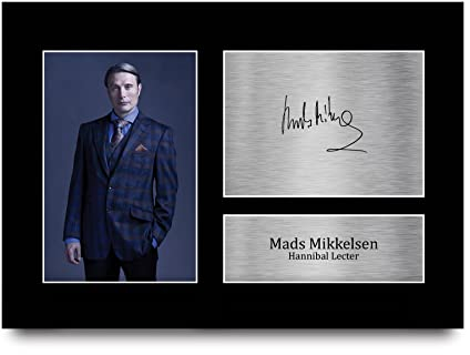 HWC Trading A4 Mads Mikkelsen Hannibal Geschenke Gedrucktes Signiertes Autogramm Foto für Fans von Fernsehshows