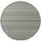 Taracarpet Outdoor Teppich Wetterfest Wohnzimmer Balkon Küchenteppich Flachgewebe Sisaloptik Muster Kelim grün 160x160 cm rund