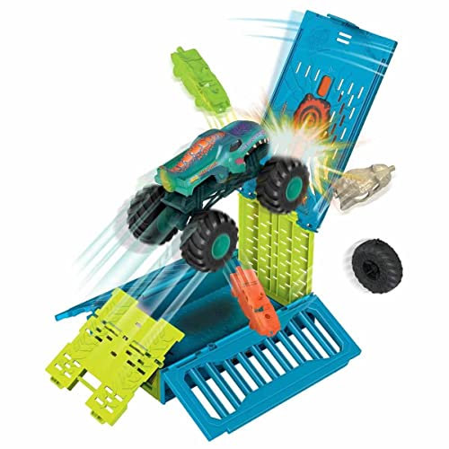 Hot Wheels Monster Trucks 1:24 Mega-Wrex Oversized Crash Cage Playset