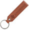 com-four® Schlüsselanhänger aus Leder mit Ring - Echt-Lederanhänger mit geprägter Aufschrift und Schlüsselring - Lederband für den Schlüsselbund - individueller Schlüsselbundanhänger (GLÜCKSBRINGER)