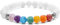 TINGN Chakra Perlen Armband Damen Männer, Natürliches Weißes Mattiertes Achat Armband 7 Chaka Armband Herren Stressabbau Yoga Perlen Angst Armband für Frauen Herren Geburtstagsgeschenk für Männer