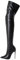 ticticlily Stivali Donna Overknee Tacchi Alti Scarpe Da Donna Coscia Stivali Alti In Pelle Primavera Scarpe Lunghe In Pelle Primavera Scarpa Femminile A Nero 44 EU