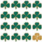 SUNNYCLUE 1 Box 20St St. Kleeblatt Anstecknadeln Zum Patrick'S Day Kleeblatt Anstecknadel Broschen Patrick Day Gastgeschenke Viel Glück Grüne Emaille Dreiblättrige Anstecknadeln Irische Feste Glücksge