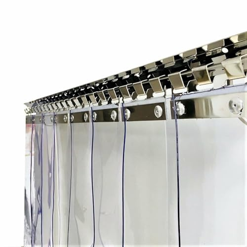 SYFXZZDS PVC Strip Door Curtain Plastic Vinyl Replacement Strip Curtain Clear Waterproof Commercial PVC for Warehouse Doors, Walk-in Freezers (Color : Clear, Size : 120x200cm/47.24x78.74in)