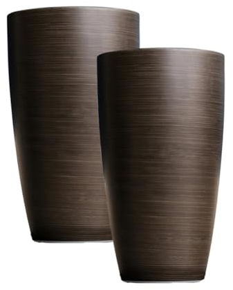 PFLife Plant Pots Outdoor 53.5 * 30.5 * 18CM Large Plant Pots Indoor Garden Flower Pots Plastic Planters with Saucer and Drainage Holes