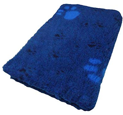 Krambambulishop.de Vet-Bed Softbed Dry-Bed Hundebett Hundedecke Vetbed Trockenbett rutschfest 30mm (Blau, 100cm x 80cm)