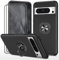 Dechyi Funda para Google Pixel 8 Pro (6.7) y 2 Piezas Protector de Pantalla Cristal Vidrio Templado Carcasa robustez Durabilidad con Anillo Soporte- Negro