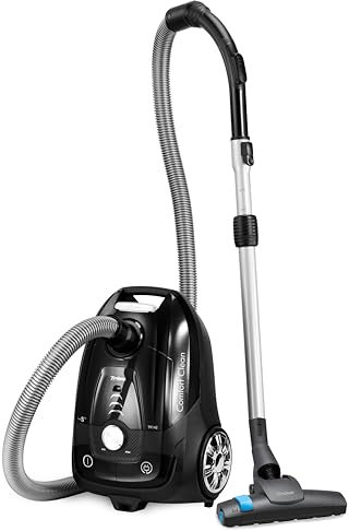 Trisa Staubsauger mit Beutel - 7m Kabel, 11m Aktionsradius, HEPA-Filter & Teleskoprohr - Vacuum Cleaner mit Universaldüse, Softstart & Staubbeutelwechselanzeige, Comfort Clean T9142