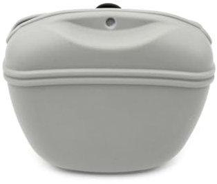 LICQIC Silicone Dog Food Bags, Magnetic Silicone Dog Food Bags for Taking Pets for Walking and Outdoor Training (1Pcs Grey)