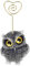 mookaitedecor Schwarzer Obsidian-Kristall-Eule, Ornament, Tier, Memo, Notizen, Fotohalter, Clip, Herzform, Kunstharz, Stein, Eule, Geschenk für Damen und Herren, Bürotisch, Tischkartenständer,