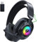 Vakedy HW10 Wireless Gaming Headset per PS4,PS5,PC,Switch,Mobile,con Microfono Cuffie Gaming Bluetooth,con Luce RGB,2,4GHz Wireless+Bluetooth,Durata di Oltre 50+ Ore - Nero