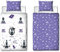Character World Offizielles Wednesday Bettbezug-Set für Einzelbett, Destiniertes Design, wendbarer 2-seitiger Bettbezug, offizieller Merchandise-Artikel, inklusive passendem Kissenbezug, violett und