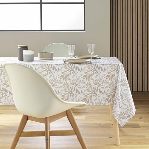 Douceur d'Intérieur, Nappe Rectangle (145 x 240 cm) Nedelia Naturel, Polyester Imprimé