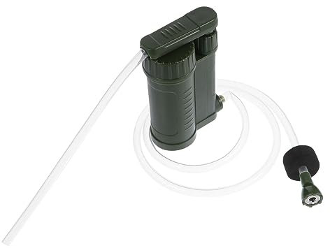 BESPORTBLE Wasserreiniger Tragbar Notfall-wasserfilter Für Überleben Wasserfiltration Gerät Mit Kordel Für Camping Wandern Survival Filtert Sedimente Staub Algen