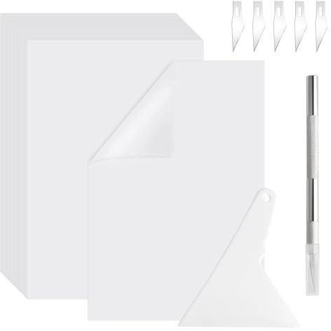 Diamond Painting Accessoires Papier Calque Feuilles Kit,Diamant Peinture Papier pour Crafting Diamond Painting,150 Pièces,10 x 15cm,1 Couteau à Graver,1 Correcteur,5 Lame de Rechange