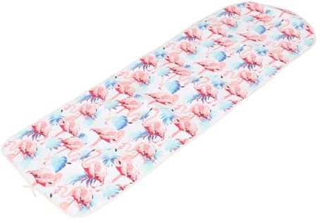 Cabilock Ironing Board Cover Flamingo Pattern Stain Resistant Protection Pad Canvas Material White Base for Home Use Fashionable Protective Board Cover