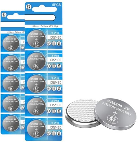 CR2450 3V Lithium Battery-Coin & Button Cell for Flameless Candles,Key Fob, Car Remote,Watch, Calculator,3Volt 2450 Battery Replacement(12pcs)
