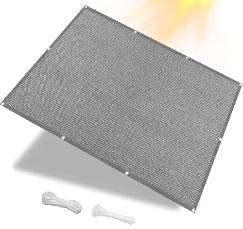 Tela de Sombra Malla Sombreadora 1 x 2.5 m HDPE Transpirable Prevención Rayos UV Red de Sombra Al Aire Libre con Ojales para Exteriores, Jardín, Gris