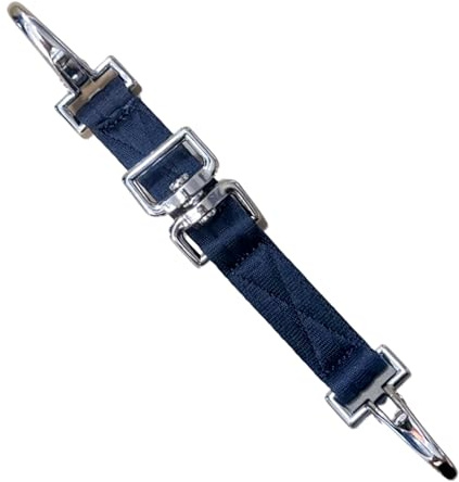 ALLZSMOOTHLY Double Buckle Swivel Lunging Chin Strap, Lunging Strap for Horse Lunge Line,Lunge Strap with Solid Hardware, Lunging Aid for Horse Training, Improve Control and Performance-Dark Blue